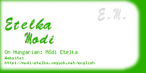 etelka modi business card