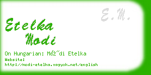 etelka modi business card